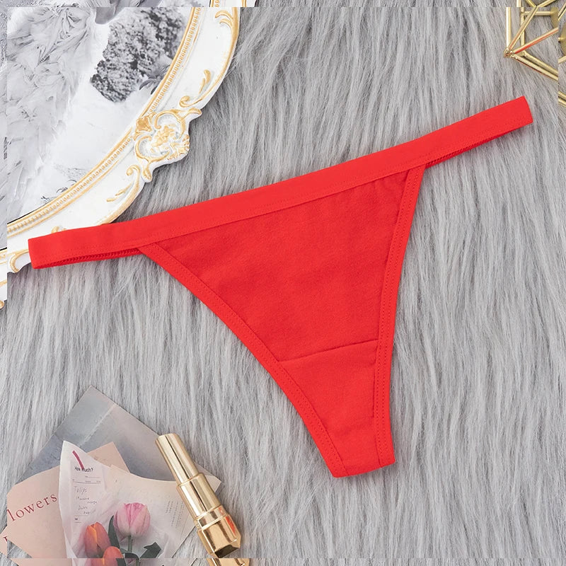 CowLost | wsfsljwdw-sexy-women-cotton-g-string-thongs-low-waist-seamless-panties |11