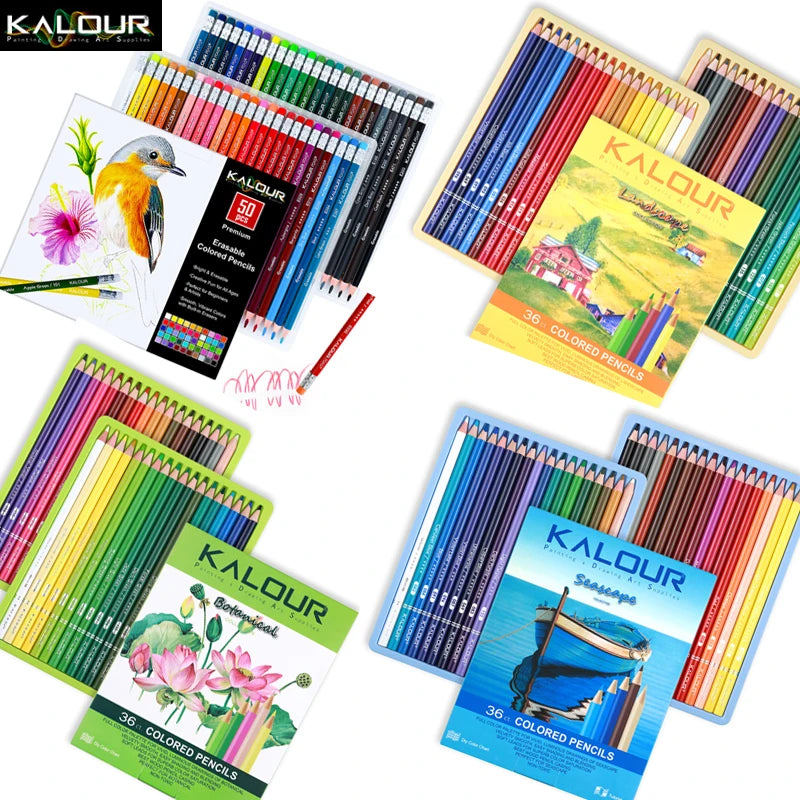 CowLost | product_id-kalour-50pcs-erasable-colored-pencils-high-quality-smooth-gliding-durable-perfect-for-drawing-coloring-books |1