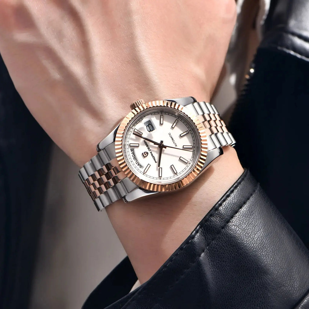 CowLost | pagani-design-2025-new-enamel-dial-dd36-luxury-silver-gold-automatic-watch |2