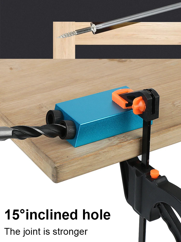 CowLost | product_id-15pcs-15-pocket-hole-jig-kit-with-drill-bit-and-locator-for-woodworking |11