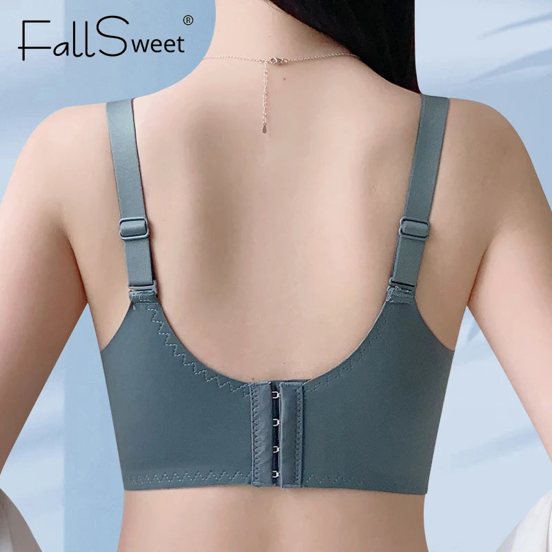 CowLost | product_id-fallsweet-wireless-plus-size-seamless-lace-push-up-bra |2