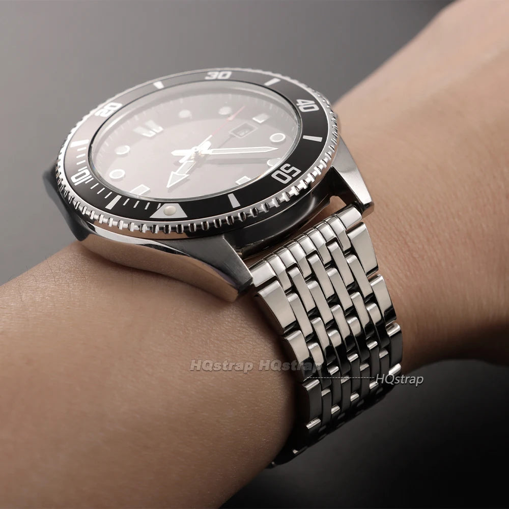 CowLost | product_id-stainless-steel-nine-bead-universal-watch-strap-18-20-22mm-with-folding-buckle |3