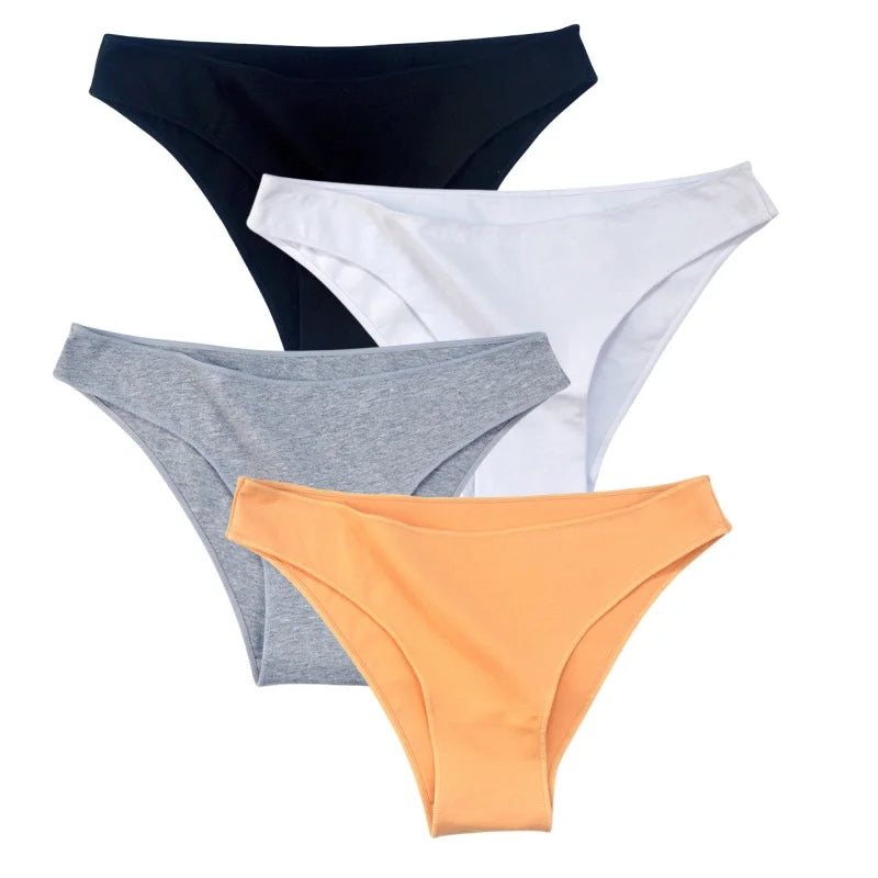 CowLost | product_id-4-pack-women-s-cotton-low-rise-seamless-breathable-briefs-solid-colors |30