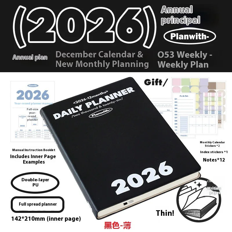 CowLost | product_id-planwith-2026-a5-planner-daily-weekly-monthly-agenda-notebook-with-multi-color-hard-cover |48