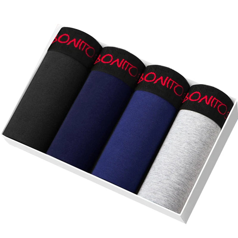 CowLost | activewear-pants-4pcs-mens-cotton-boxer-underpants |34