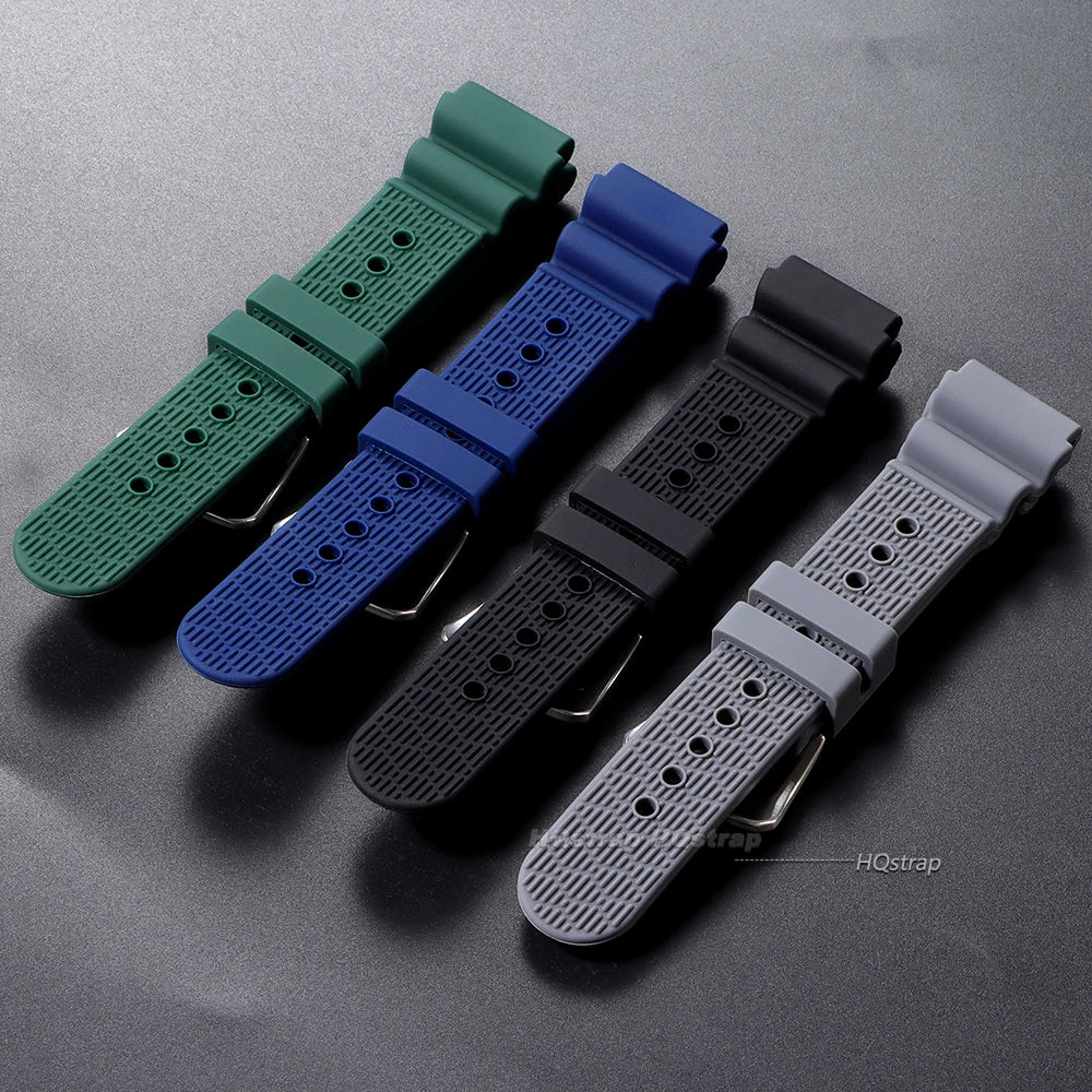 20mm 22mm Silicone Watch Strap for Seiko SKX007 SKX009 Sports Water Resistant Unisex Band