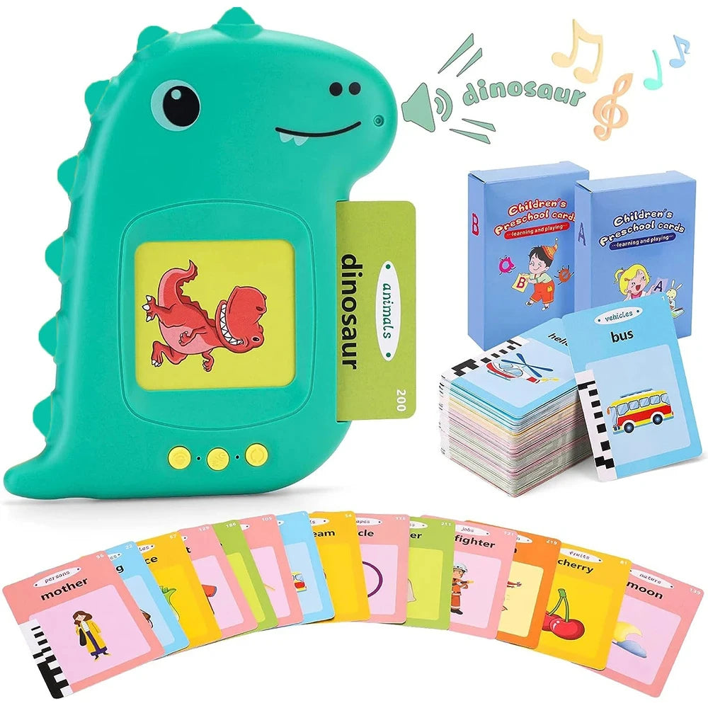 Early Education Talking Flash Card Machine with English Audio Book for Kids Birthday Gift Toy