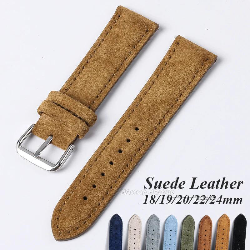 CowLost | product_id-genuine-suede-leather-watchband-18-24mm-handmade-stitching-for-seiko-rolex |8