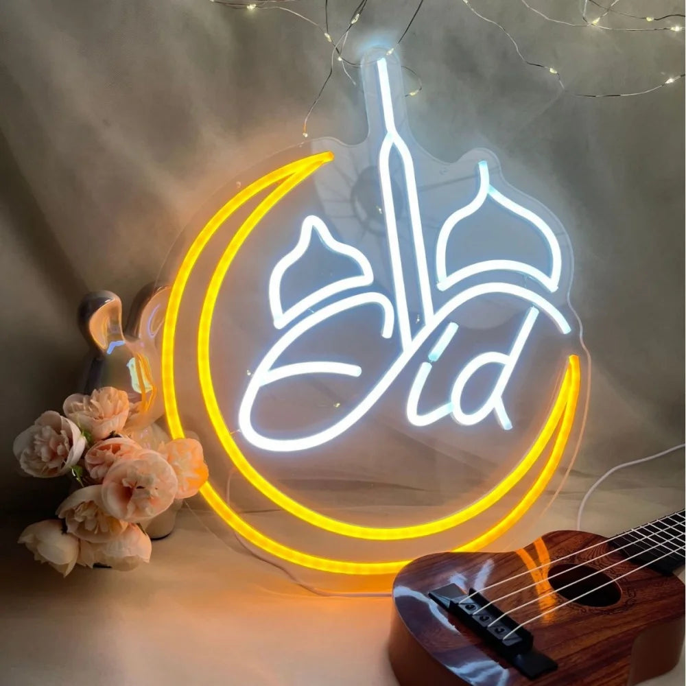CowLost | ramadan-mosque-neon-lights-eid-mubarak-led-night-light-wall-backdrop-decor |6