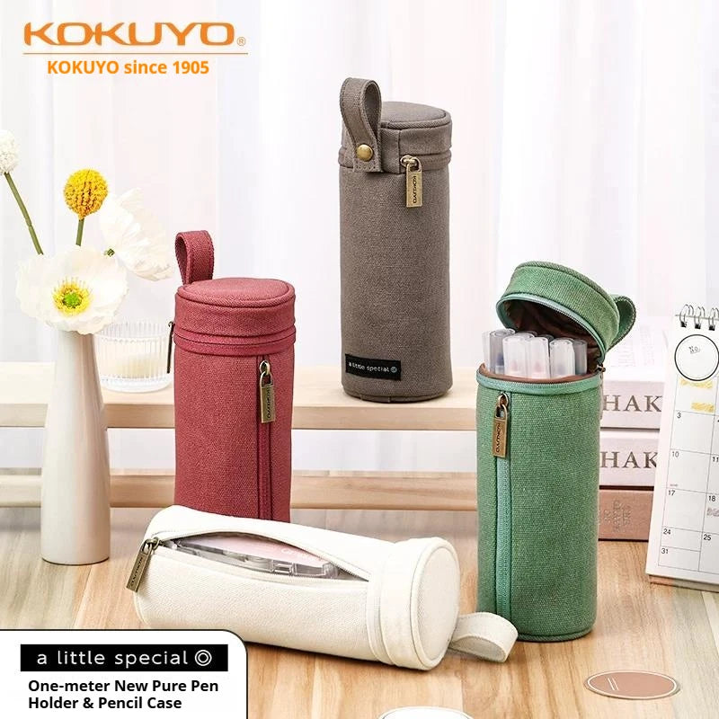 CowLost | product_id-kokuyo-stand-cylinder-pencil-case-1m-pure-series-upright-pen-holder-minimalist-desktop-organizer |2
