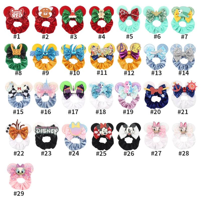 CowLost | disney-mouse-velvet-hair-scrunchies-hairband-for-girls |7