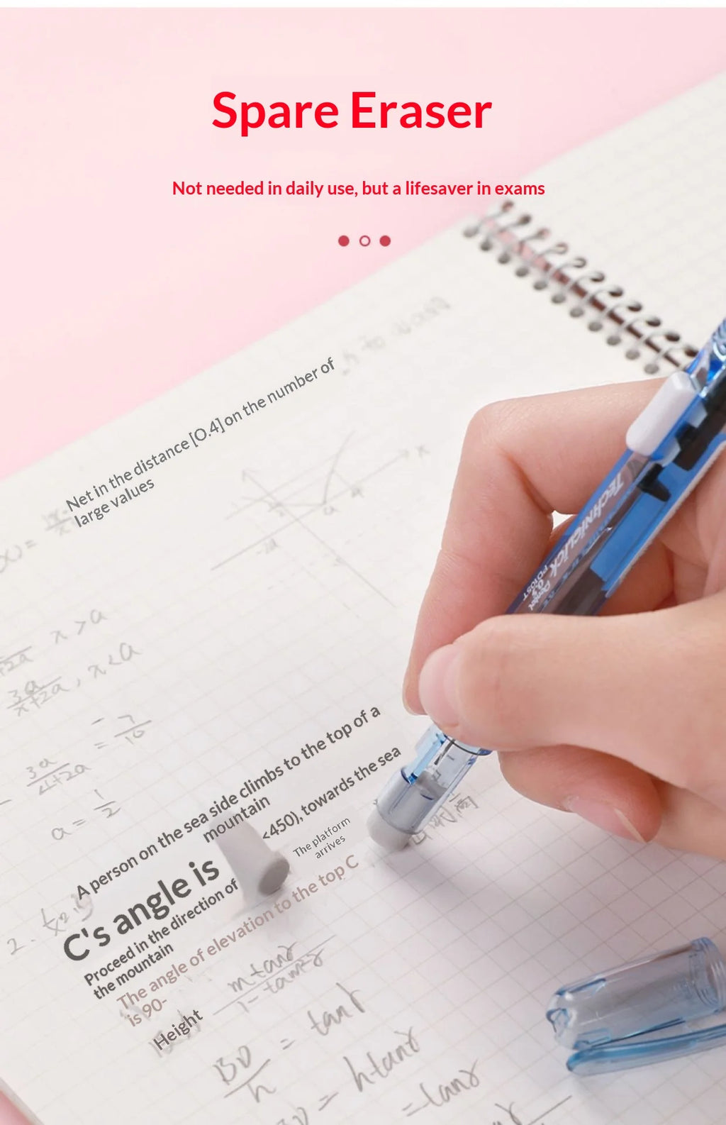 CowLost | product_id-pentel-pd105t-0-5mm-mechanical-pencil-break-resistant-lead-color-blocked-transparent-side-smooth-writing |13