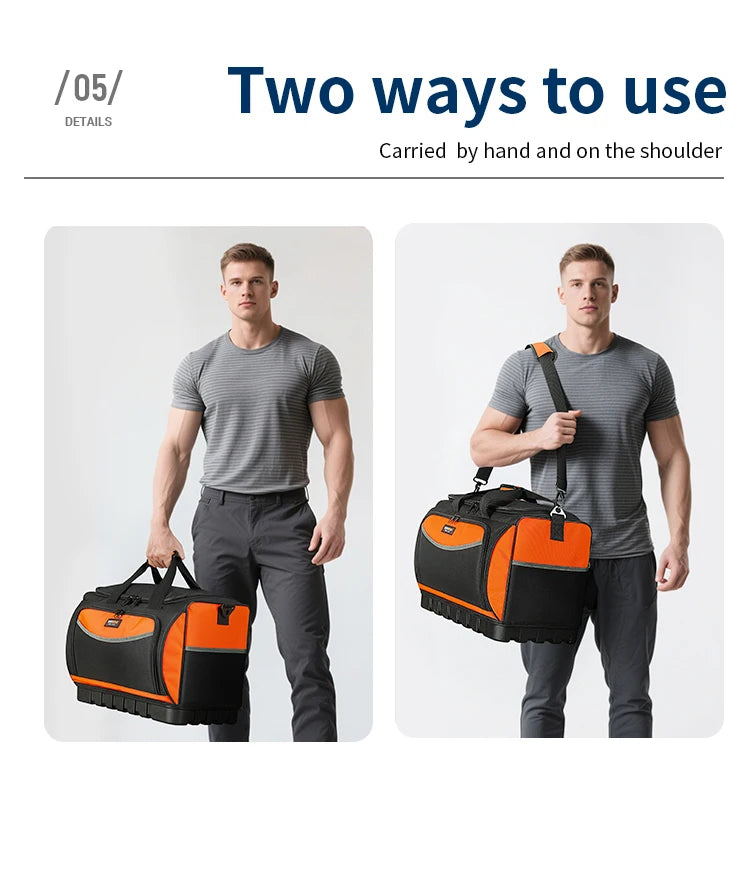 CowLost | product_id-tool-bag-with-molded-base-18-pocket-open-top-organizer-adjustable-shoulder-strap-heavy-duty |12