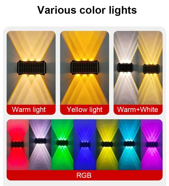 CowLost | product_id-solar-waterproof-led-wall-light-outdoor-high-brightness-up-down-garden-light |14