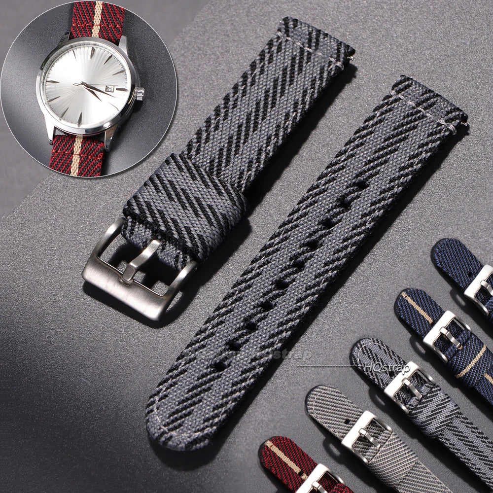 Nylon Wristwatch Strap 20mm 22mm Quick Release Comfortable Watch Band Universal