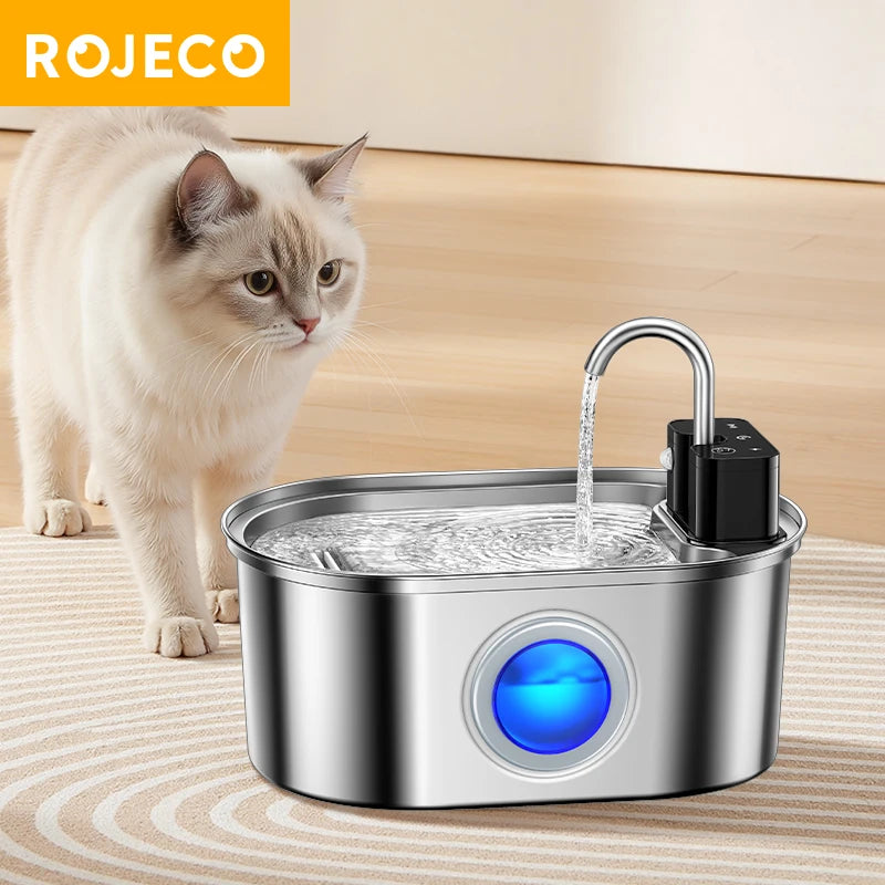 CowLost | cat-food-rojeco-stainless-steel-automatic-cat-water-fountain |1