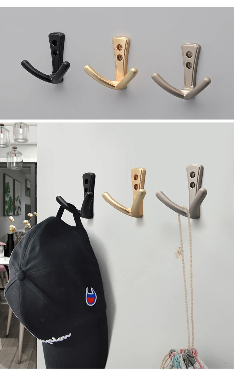CowLost | modern-minimalist-zinc-alloy-black-clothes-hook-furniture |13