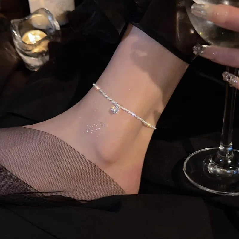 CowLost | handbags-sam-panda-925-sterling-silver-butterfly-zircon-tassel-anklet-for-women |57