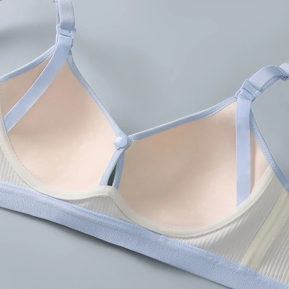 CowLost | product_id-wood-pencil-maternity-nursing-bra-front-open-wire-free-soft-comfort-bralette |3