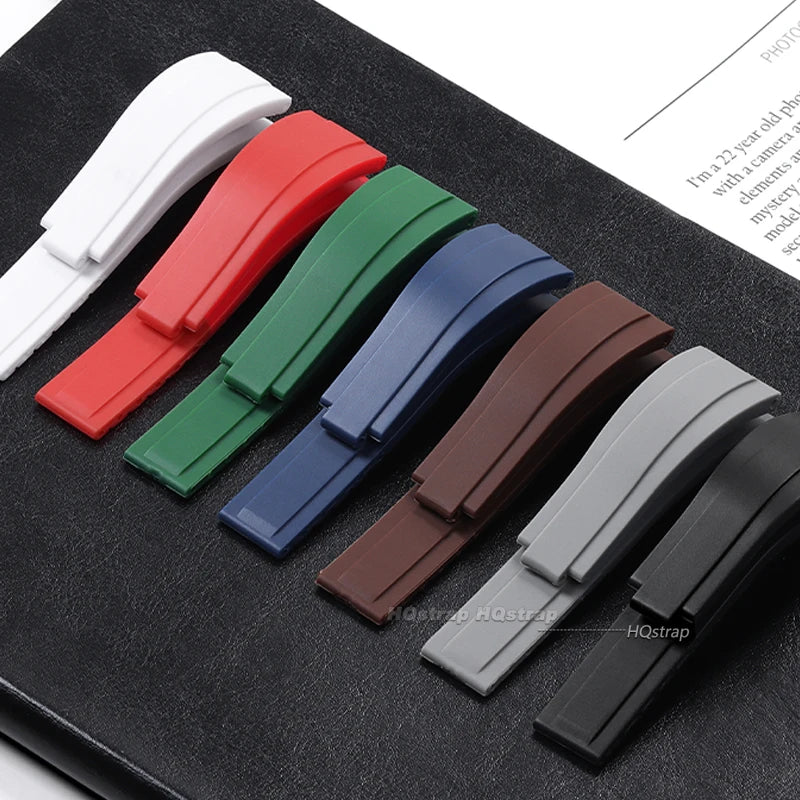 High Quality 20mm Silicone Watch Strap for Rolex Daytona Waterproof Wristband
