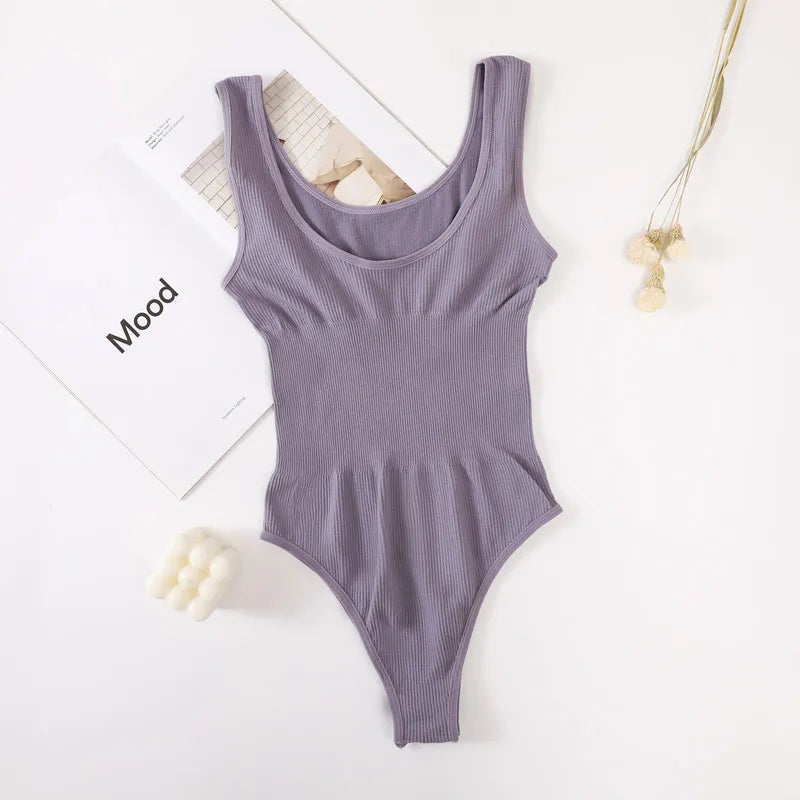 CowLost | product_id-women-seamless-tummy-control-slimming-thong-bodysuit-with-u-back |19