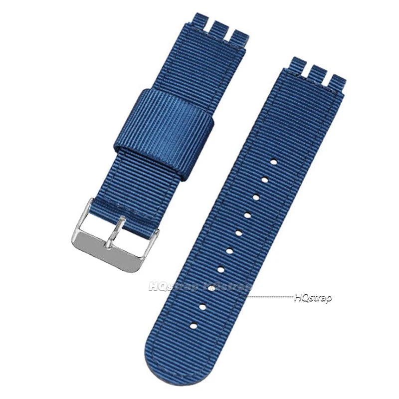 CowLost | product_id-nylon-leather-replacement-wrist-strap-for-swatch-canvas-watchband-17mm-19mm-20mm-unisex |18