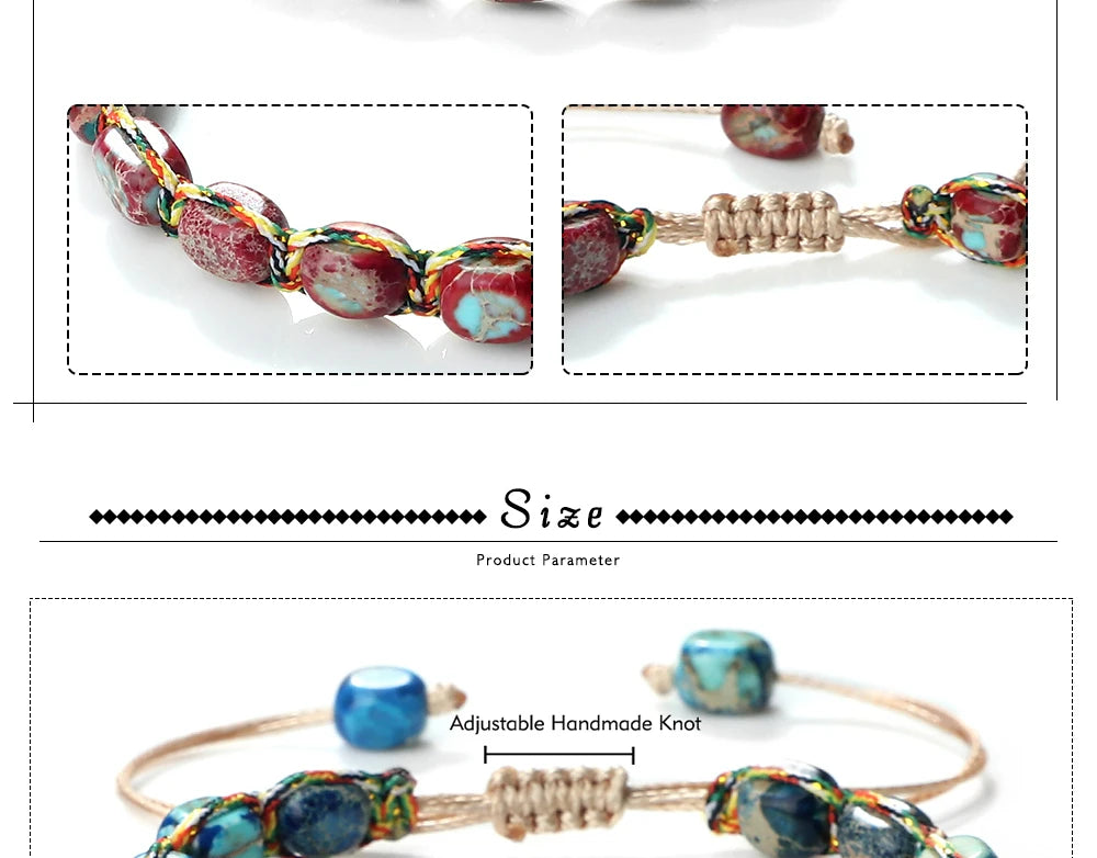 CowLost | badge-pass-holders-handmade-bohemian-imperial-stone-beaded-bracelet |9