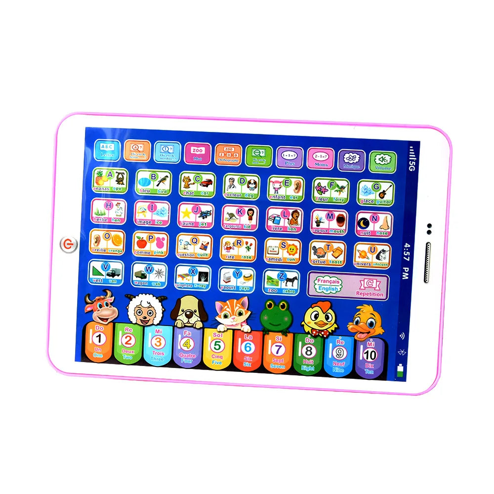 Bilingual French Arabic English Early Learning Educational Toy for Children Preschool Pad