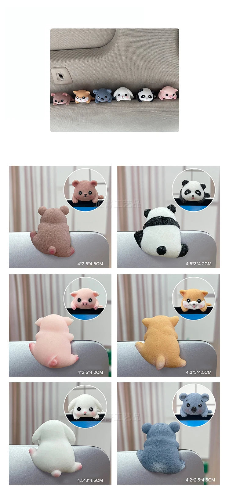 CowLost | product_id-resin-car-center-console-animal-decoration-panda-koala-pig-bear-model-gift |9