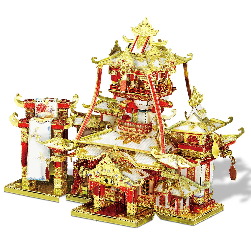 CowLost | fencing-barriers-piececool-3d-metal-puzzle-chinese-ancient-buildings-model-kit |16