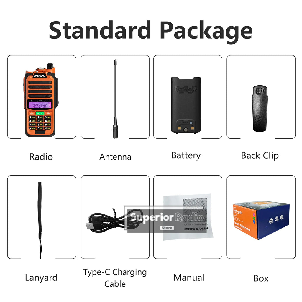 CowLost | mobile-phone-cases-baofeng-uv-68-pro-max-v2-walkie-talkie-ip67-waterproof-usb-c-charger-long-range-fm-radio-128-channels |18