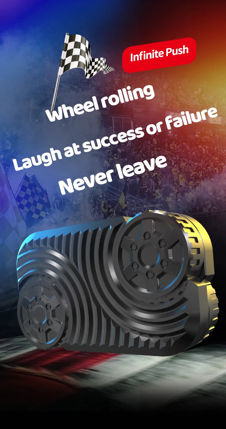CowLost | wheel-edc-push-slider-metal-finger-gyro-desk-fidget-toys-adhd-anxiety-relief-decompression-games-for-adults-stress-relief-gifts |7