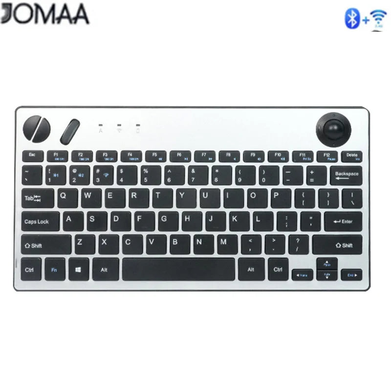 CowLost | product_id-jomaa-78-key-wireless-bluetooth-mini-trackball-keyboard-with-1600dpi-air-mouse-for-tv-ipad-phone-laptop |7