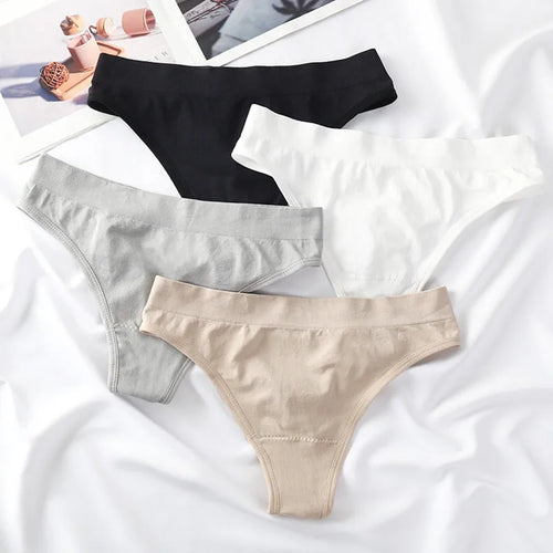 CowLost | 1pc-seamless-thongs-women-high-waist-panties-sports-underwear-ladies-sexy-lingere-comfortable-t-back-panty-women-g-string |1
