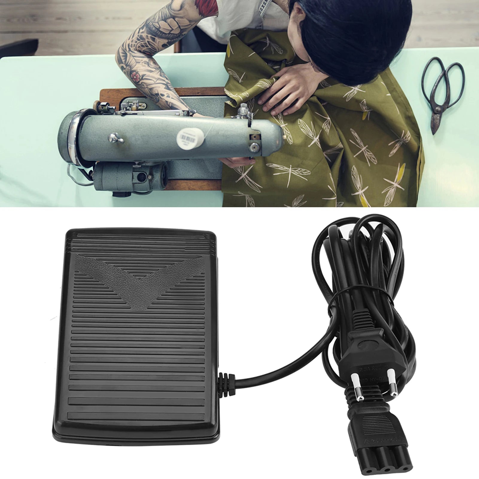 CowLost | foot-control-pedal-for-sawing-home-sewing-machine-parts-foot-control-pedal-with-power-cord-fit-for-janome-2049-fy2301-2300 |12
