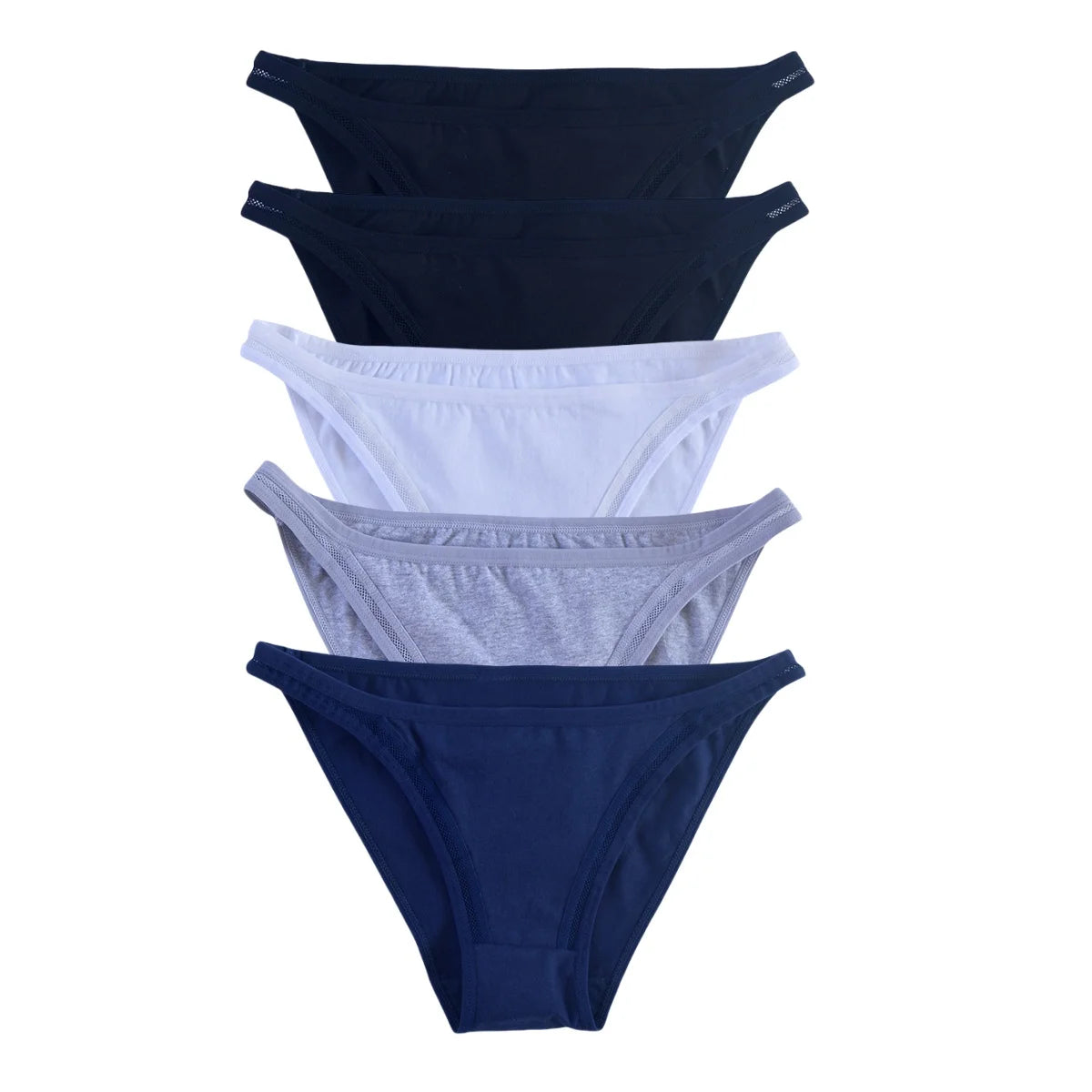 CowLost | product_id-5pcs-women-s-cotton-low-rise-breathable-solid-color-briefs-m-xl |22