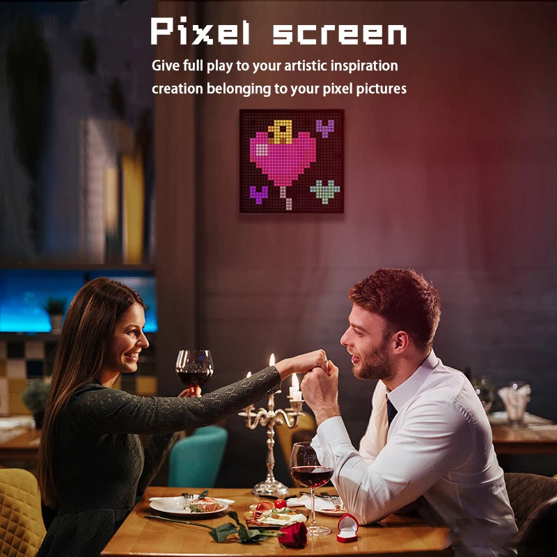 Mexllex RGB USB Smart LED Matrix Pixel Display Panel with APP Control for Text, Car Sign, and Night Light