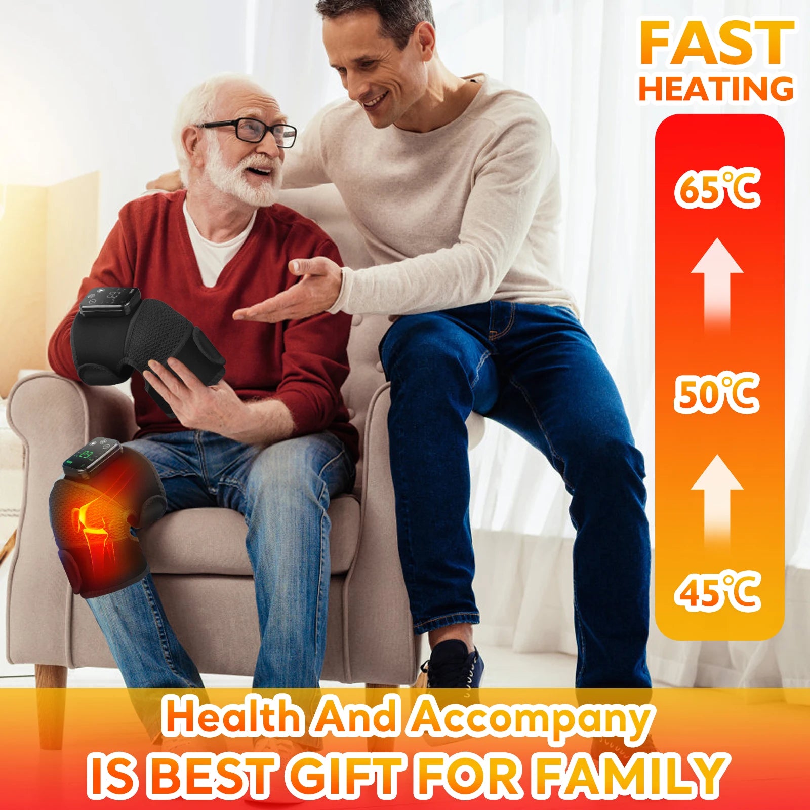 CowLost | eletric-heating-knee-massage-device-vibration-knee-pads-for-shoulder-elbow-joint |10