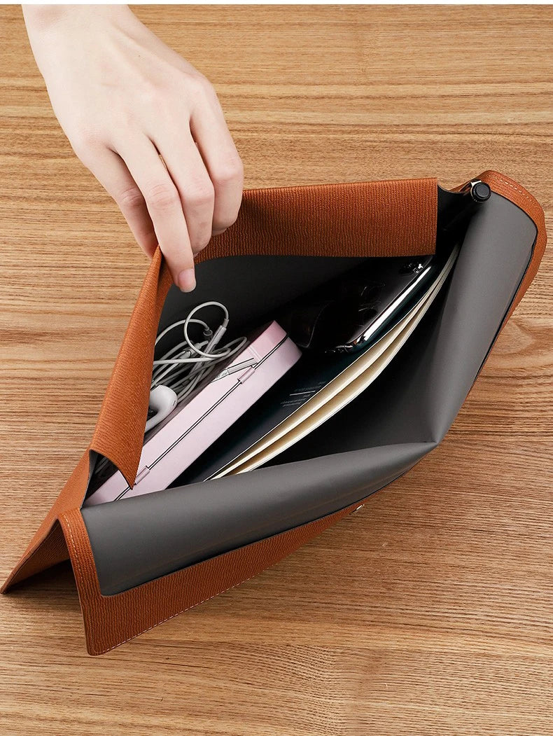 CowLost | faux-leather-document-bag-business-information-bag |12