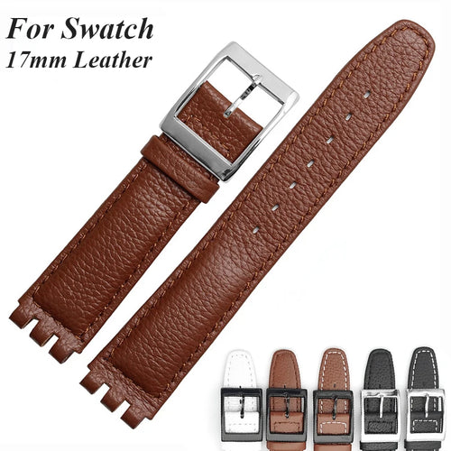 CowLost | product_id-17mm-genuine-leather-waterproof-sport-replacement-strap-for-swatch-watch |1