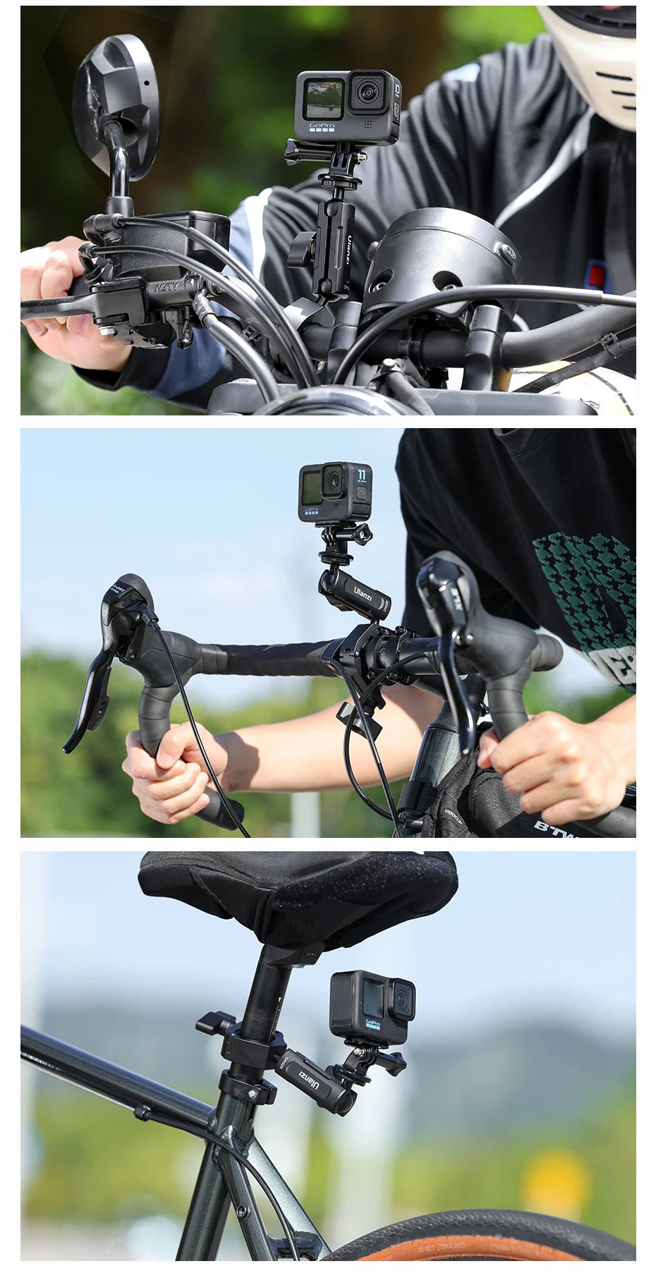 CowLost | ulanzi-cm025-action-camera-mount-for-go-pro-11-10-9-8-7-6-insta360-bicycle-motorcycle-handlebar-mount |17