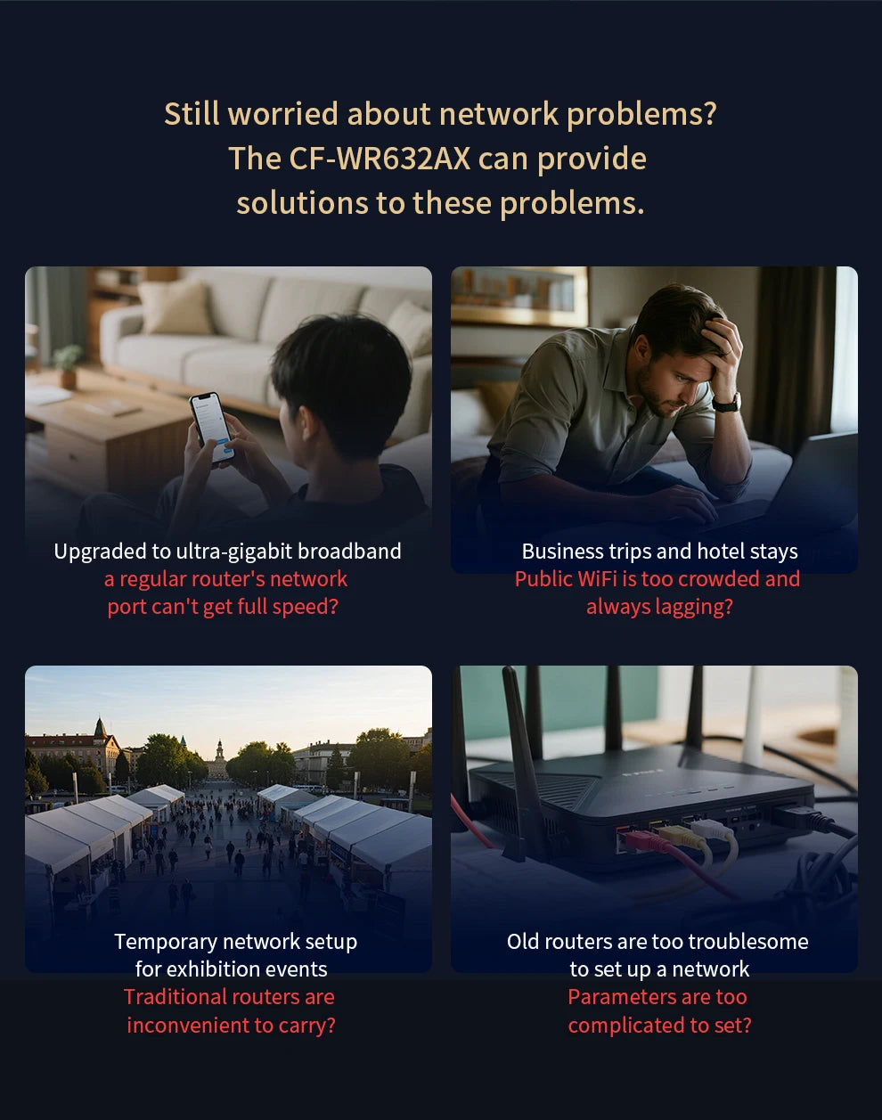 CowLost | comfast-ax3000-wifi-6-mesh-wifi-gigabit-router-2-4g-5-8ghz-dual-band |11
