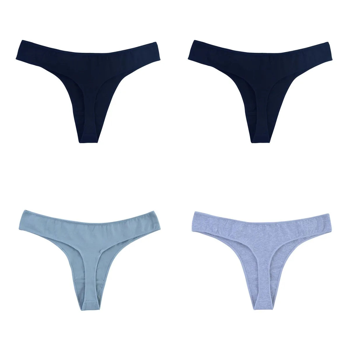 CowLost | product_id-4-pack-women-s-cotton-low-waist-breathable-solid-color-g-string-thongs-m-xl |27