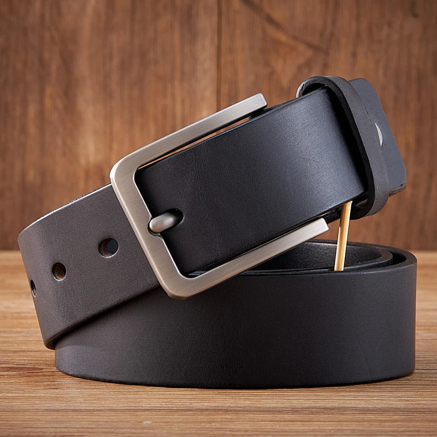 CowLost | 3-8cm-vintage-100-genuine-leather-belt-for-men |10