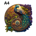 CowLost | product_id-round-peacock-wooden-animal-jigsaw-puzzle-gift-for-adults |11