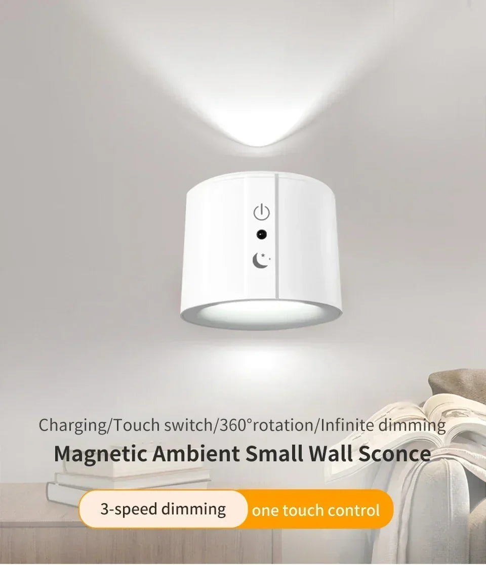 CowLost | product_id-rechargeable-magnetic-touch-led-wall-lamp-with-360-rotation-and-wireless-remote-for-bedroom-and-living-room |7