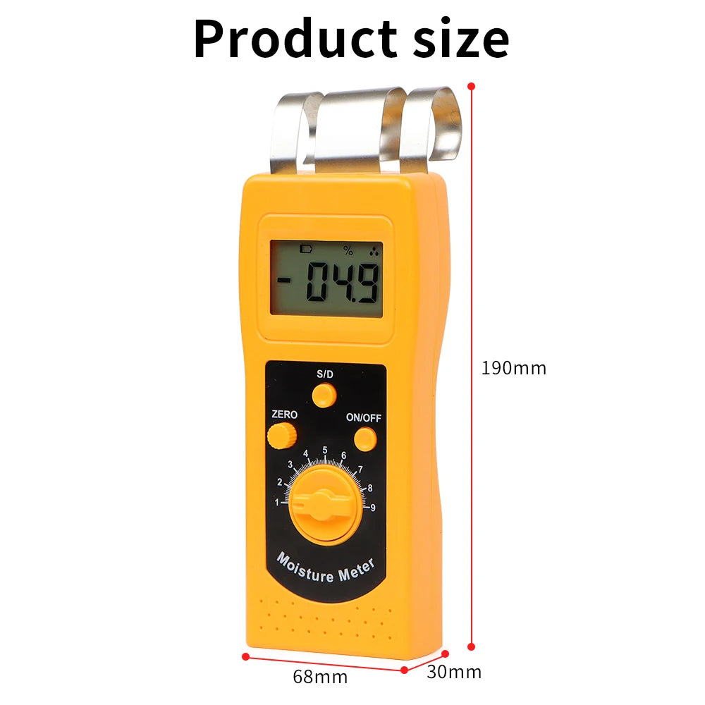 DM200 Portable Digital Multifunctional Moisture Meter for Wood, Paper, Concrete, and Meat