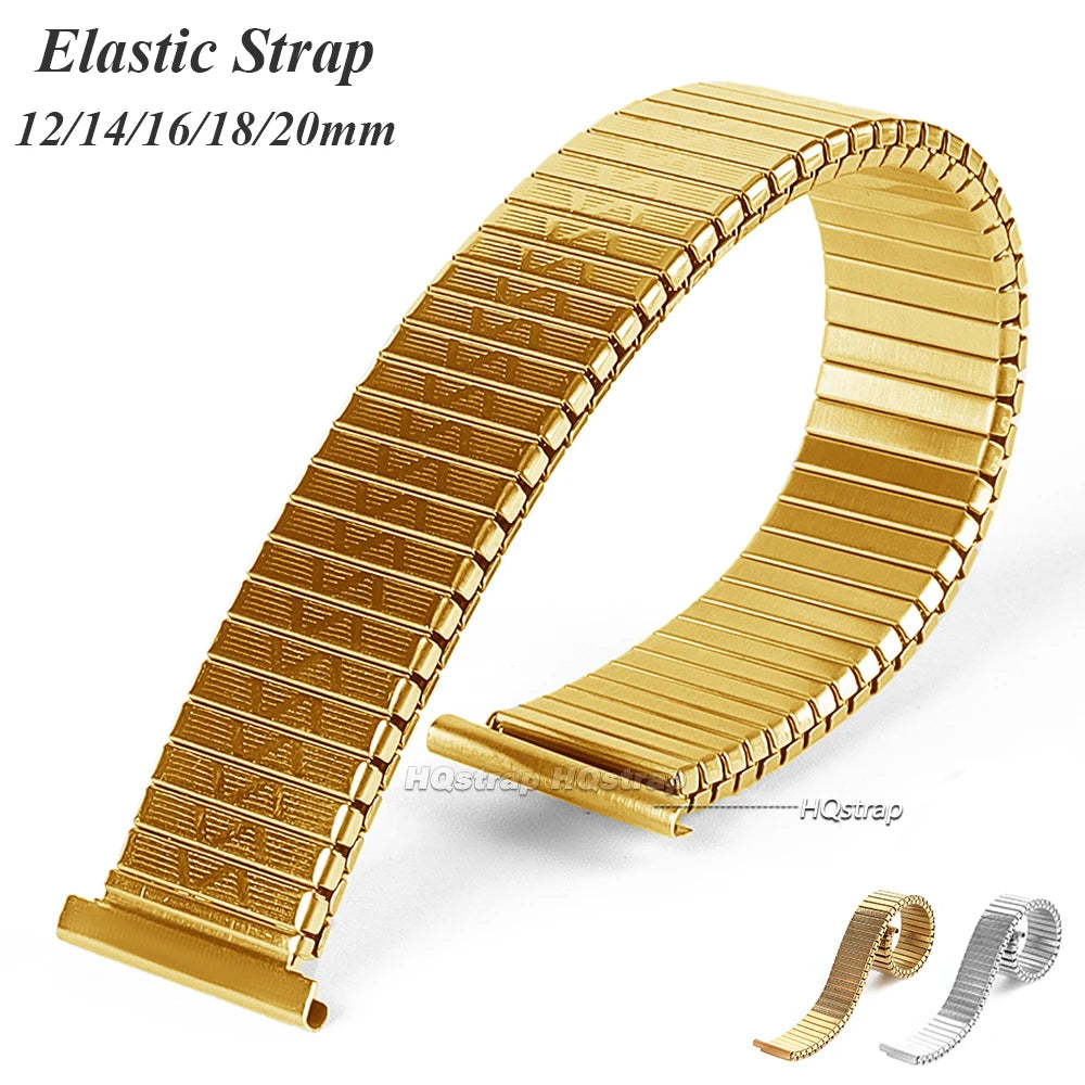 CowLost | product_id-hqstrap-stainless-steel-elastic-metal-watch-strap-12-20mm-silver-gold-expansion-band |9