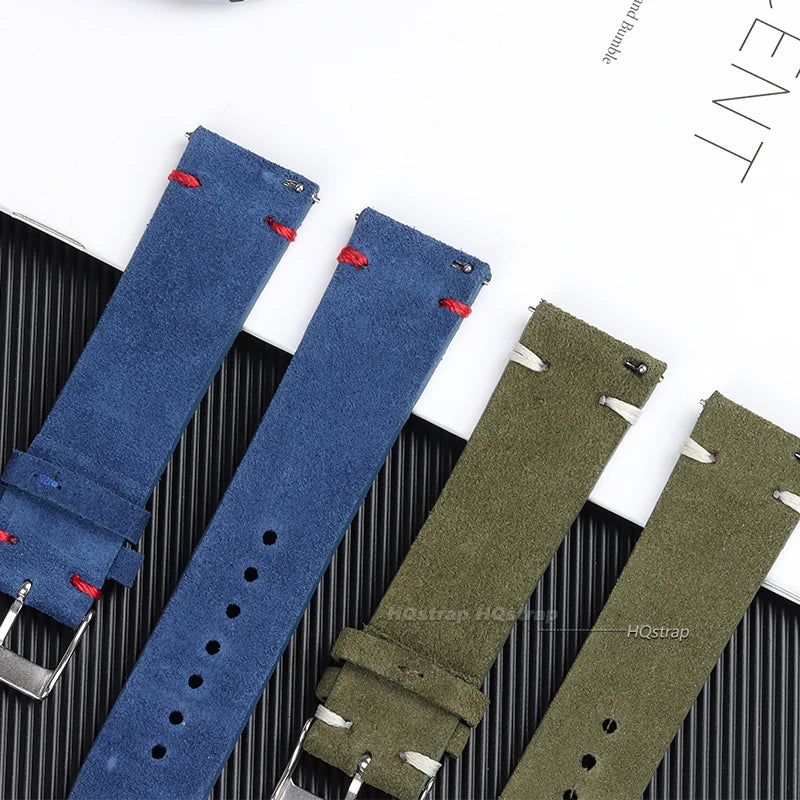 CowLost | product_id-handmade-genuine-soft-suede-leather-watchband-18mm-22mm-for-rolex-seiko-vintage |13