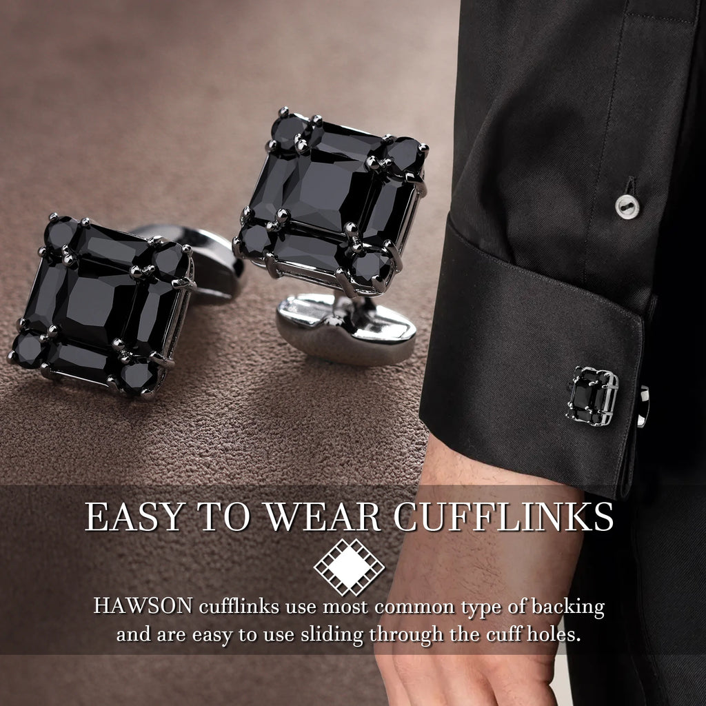 CowLost | clothing-accessories-trendy-zircon-square-cufflinks-for-men |11